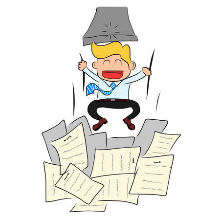 happy businessmanのイラスト素材