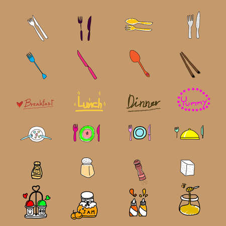 funny flavoring icon,handwriting,EPS10のイラスト素材