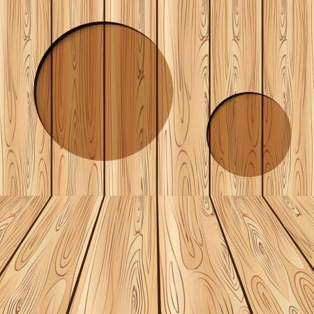 abstract frame on wood background can used for template/web design.のイラスト素材