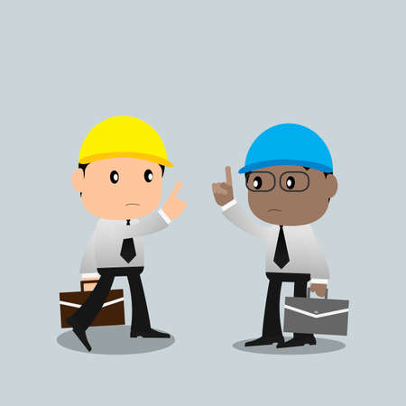 Contractor argueのイラスト素材