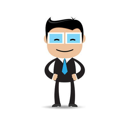 Happy businessman in various posesのイラスト素材