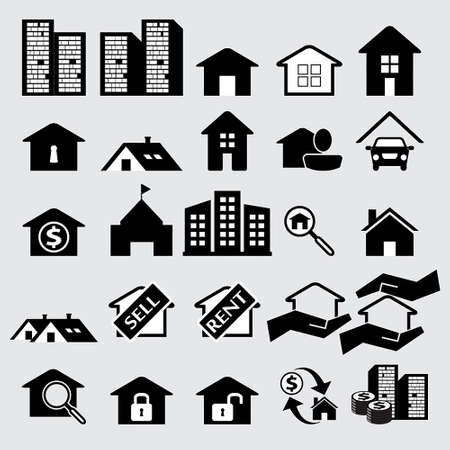 Estate iconsのイラスト素材