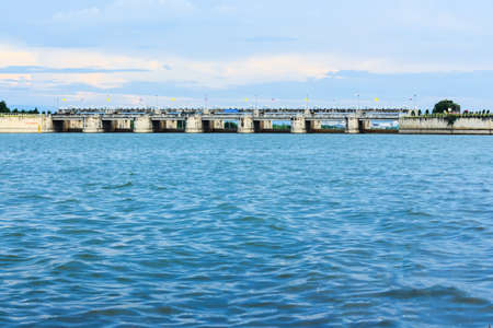 Pa Sak Jolasid Dam in Lopburi,Thailandの写真素材