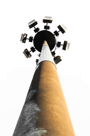 Light post on white backgroundの写真素材