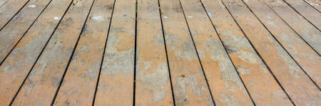 Perspective wood plank brown texture background.