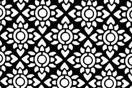 Thai art pattern background.Isolated on whiteの写真素材