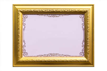 Antique golden frame with empty space for your design.の写真素材