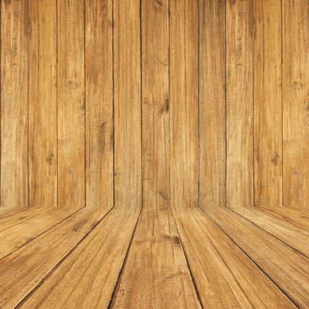 Perspective floor against wood panel backgroundの写真素材