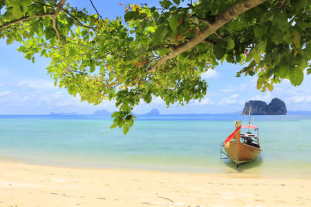 Summer sky and beautiful beach of Koh-ngai, Trang province, Thailand.の写真素材