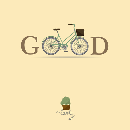 Vintage Retro Bicycle Backgroundのイラスト素材
