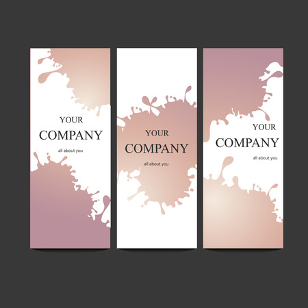 template banners with watercolor paint abstract backgroundのイラスト素材
