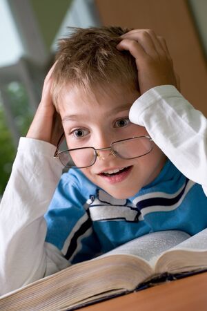 boy readingの写真素材