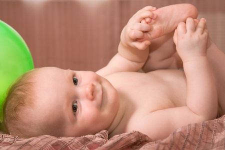 Little baby boy, 1 yearの写真素材