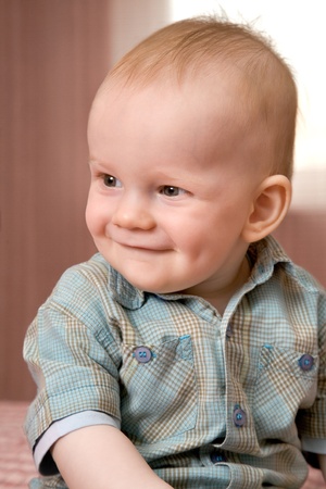 Little baby boy, 1 yearの写真素材