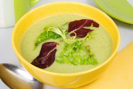 green cream soup の写真素材