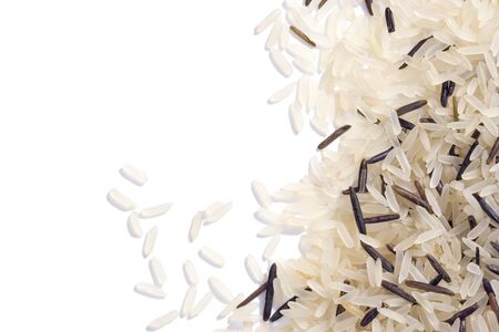White and wild riceの写真素材