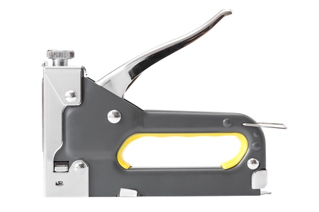 staple gun isolated on whiteの写真素材