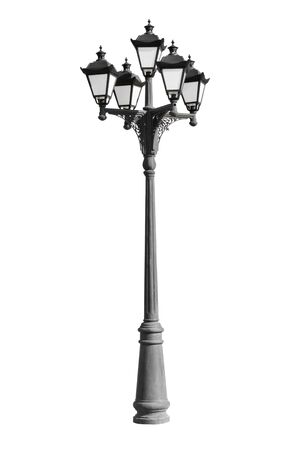 street lamp, isolated on whiteの写真素材