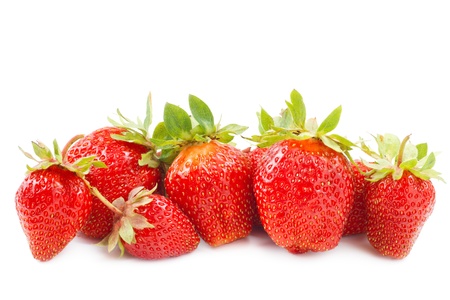 strawberries on whiteの写真素材
