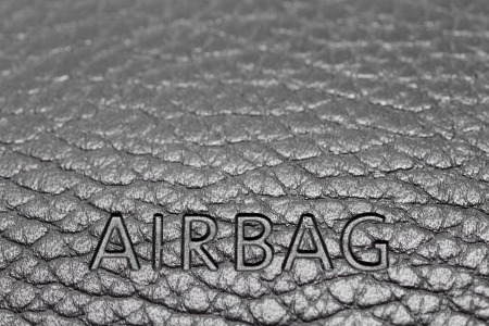 airbag sign on a dashboardの写真素材