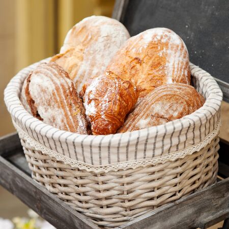 Wholemeal bread in a basket