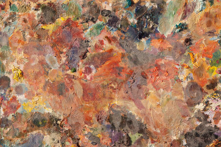 Artists oil painting palette, pastel colorsの写真素材