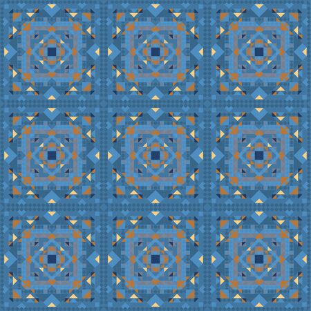 Seamless vintage tile vector pattern. Can be used for wallpaper, pattern fills, background, surface textures.の写真素材