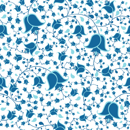 Seamless vector flower pattern. Abstract vintage floral background.の写真素材