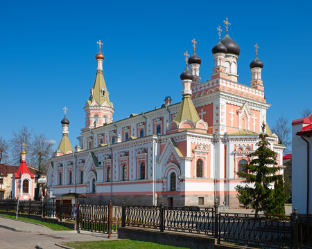 Holy intercession orthodox Cathedral in Grodno, Belarus.の写真素材
