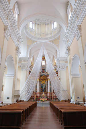 Inside of St Casimir Jesuit church. Vilnius. Lithuania.のeditorial素材