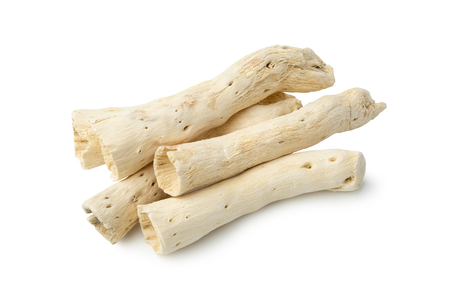 Several dried roots on whiteの写真素材