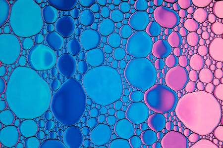 Pink blue abstract bubblesの写真素材