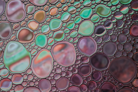 Beautiful abstract multicolor water oil bubble colorfulの写真素材