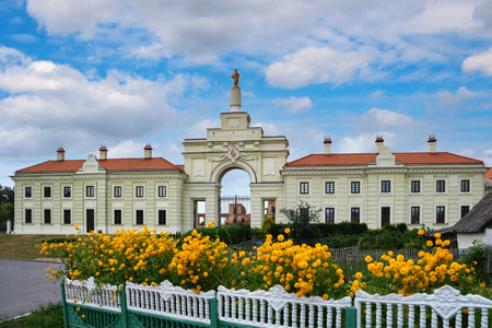 Belorussian tourist attraction - Palace in Ruzhany village, Brest region, Belarus