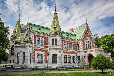 Belorussian tourist attraction - Krasny Bereg, Zhlobin district, Krasnyi Bereg village, Gomel region, Belarus.の写真素材