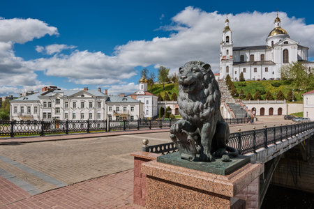 Old ancient Holy Assumption Cathedral, Vitebsk, Belarus.のeditorial素材