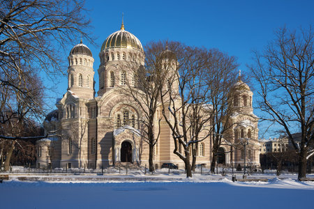 Old Cathedral of the Nativity of Christ in Riga, Latvia.の写真素材
