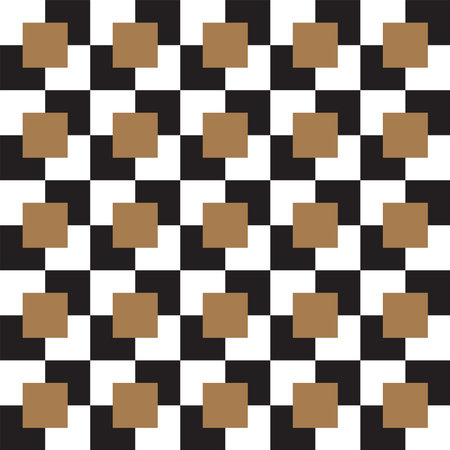 Black and White Brown BW Square Geometric Abstract Shape Tile Element Gingham Check Checkered Tartan...