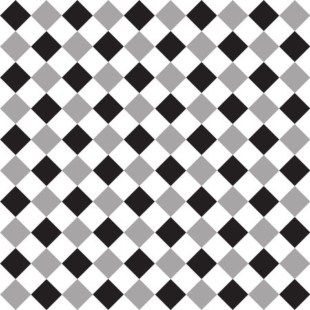 Cute Black White BW Grey Diamond Square Abstract abstract Shape Element Gingham Checkered Tartan Plaid Scott Pattern Illustration Wrapping Paper, Picnic Mat, Tablecloth, Fabric Backgroundのイラスト素材