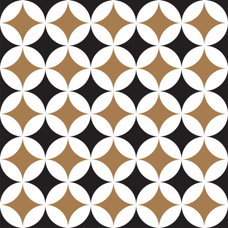 Brown Black White Geometric Abstract Cute Star Shine Shiny Sparkle Sparkling Glitter Circle Round Abstract Shape Arabic Native Tribal  Element Pattern Vector Illustrationのイラスト素材