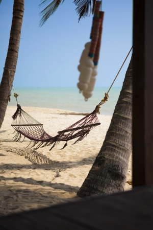 Hammock on the beach の写真素材