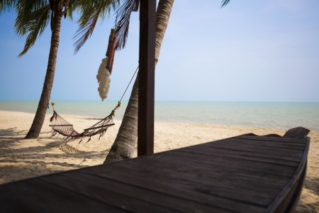 Hammock on the beach の写真素材