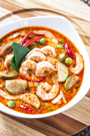 Red Curry Prawn Soup  の写真素材