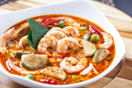 Red Curry Prawn Soup  の写真素材