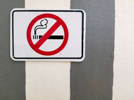No smoking sign on the wall
