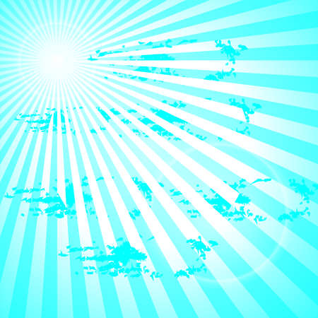 Vector background sun rays with blue and white retro color,vector.のイラスト素材