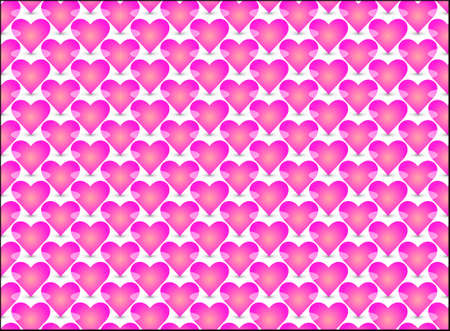 hearts and shadow pattern  on withe background&#xA;のイラスト素材