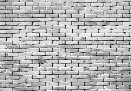 Old white brick wall with vintage effect backgroundの写真素材