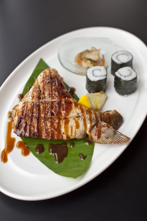 Japanese grilled fish.の写真素材