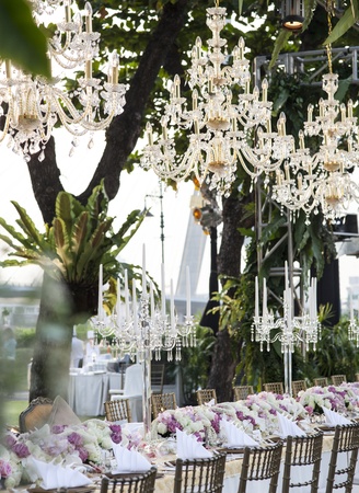The elegant dinner table のeditorial素材